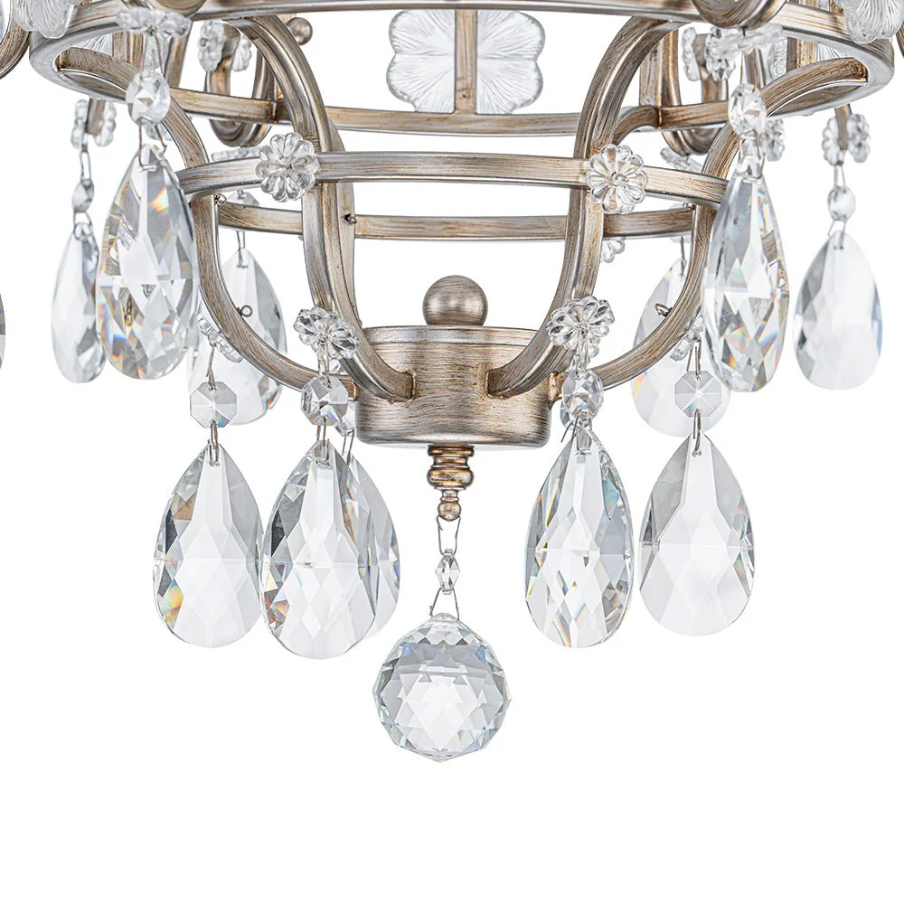 Shabby Chic 6-Light Crystal Empire Candle Chandelier - Image 14