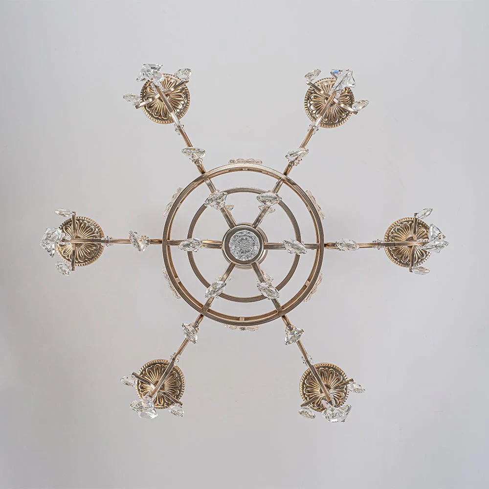 Shabby Chic 6-Light Crystal Empire Candle Chandelier - Image 17