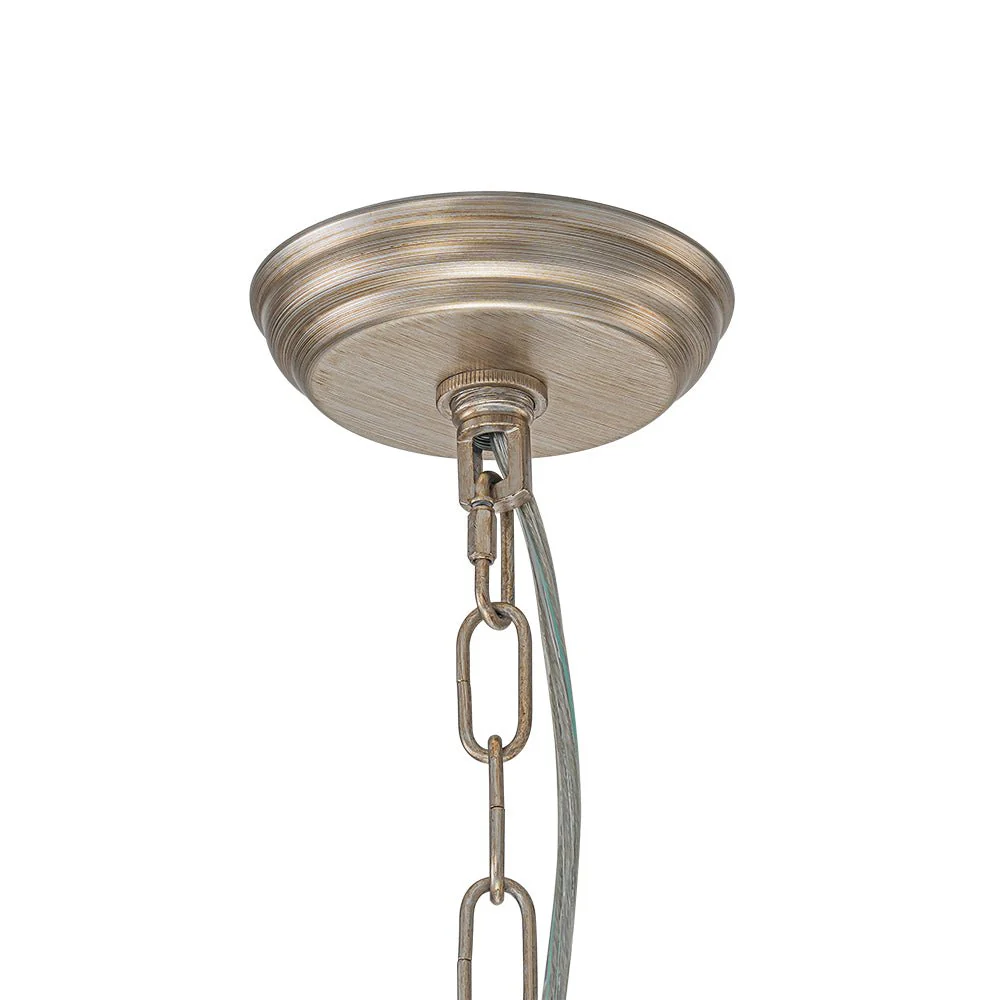 Shabby Chic Antique Silver Crystal Cage Pendant Light - Image 16