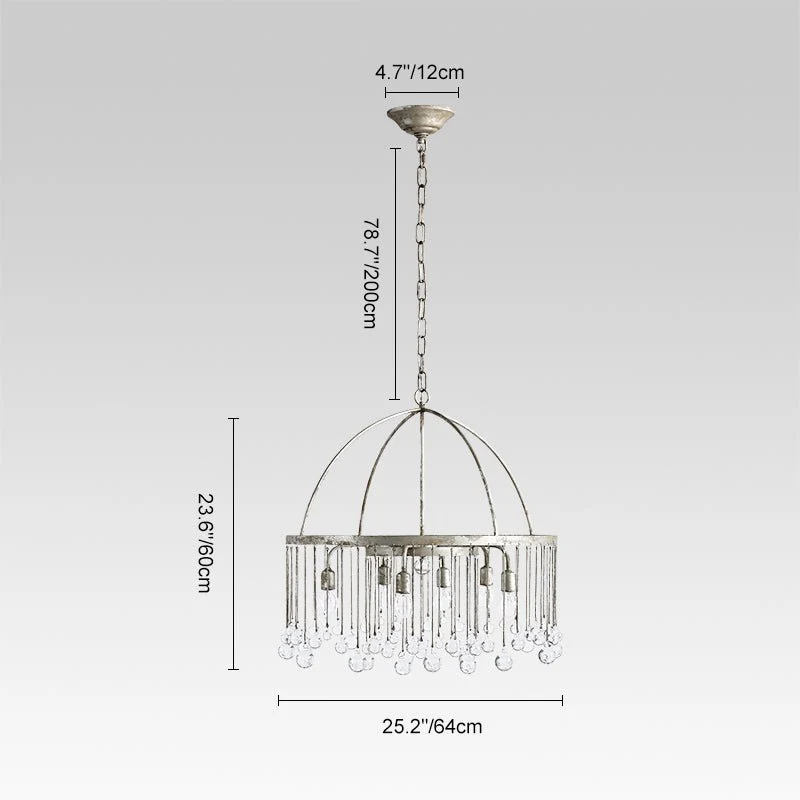 Shabby Chic Crystal Raindrop Chandelier - Image 10