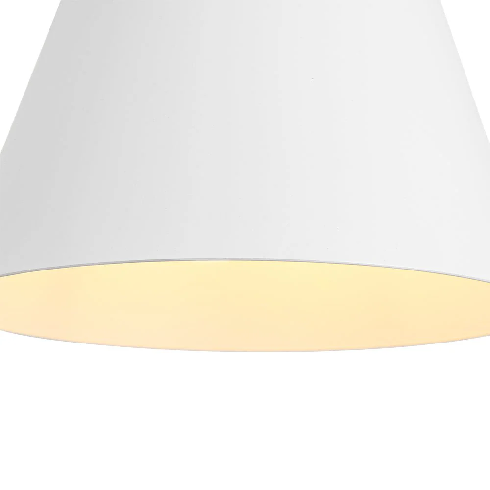 Shaker 1-Light Brass White Iron Conical Kitchen Pendant - Image 11