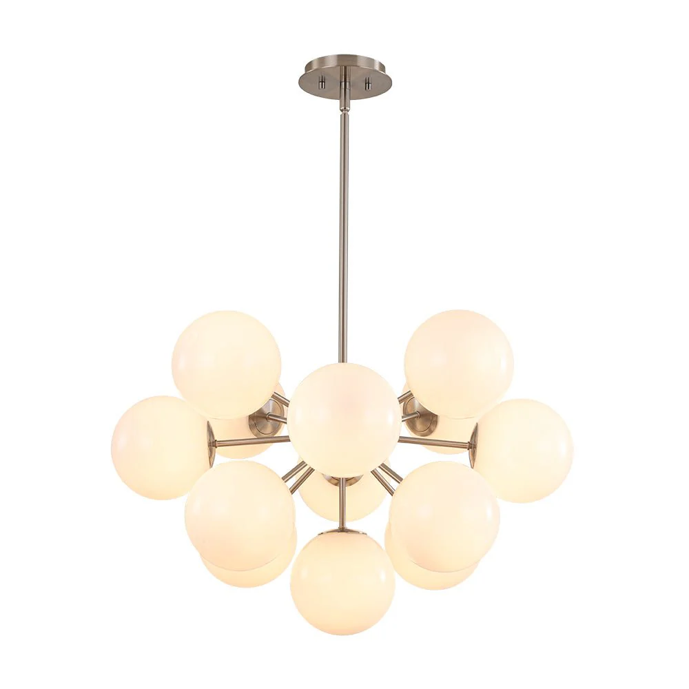 Shine Lustre Opal Glass Bubble Sputnik Semi Flush Chandelier - Image 24