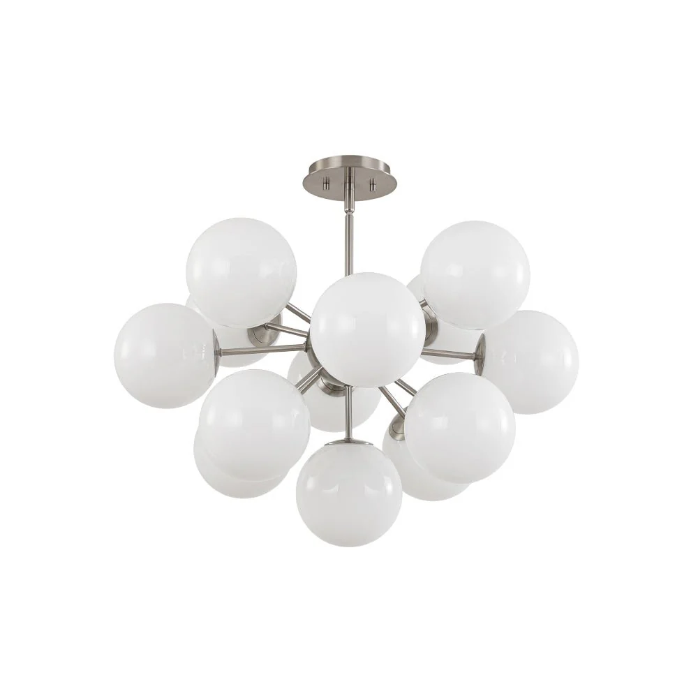 Shine Lustre Opal Glass Bubble Sputnik Semi Flush Chandelier - Image 26