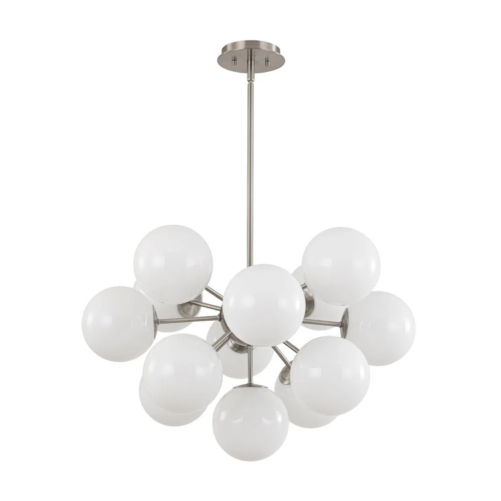 Shine Lustre Opal Glass Bubble Sputnik Semi Flush Chandelier - Image 27