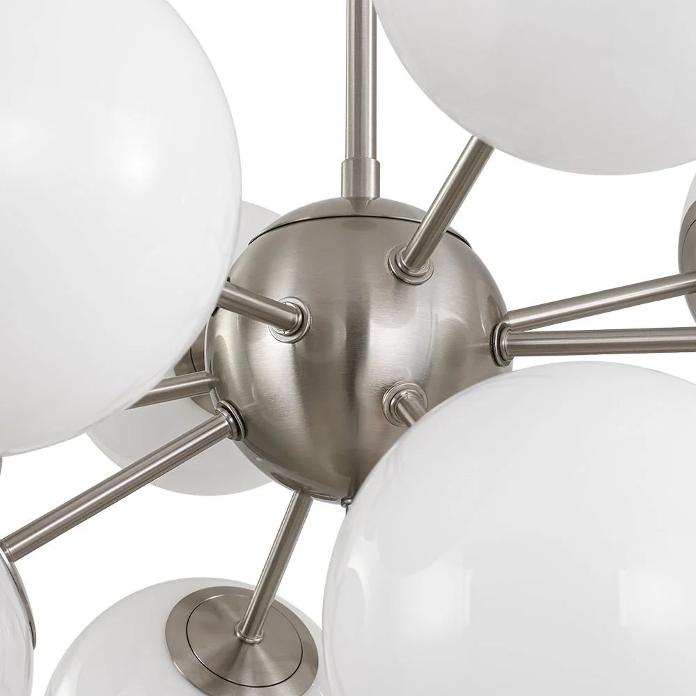 Shine Lustre Opal Glass Bubble Sputnik Semi Flush Chandelier - Image 29