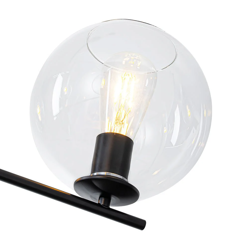 Simple 4-light Clear Glass Globe Round Sputnik Chandelier - Image 13
