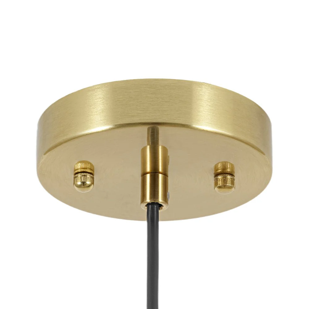 Simple Brass 1-Light Metal Flat Conical Kitchen Pendant - Image 9