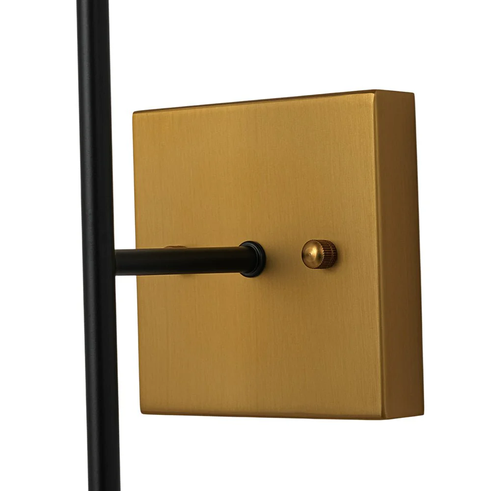 Simple Brass Black 1-Light Glass Globe Vanity Wall Sconce - Image 14
