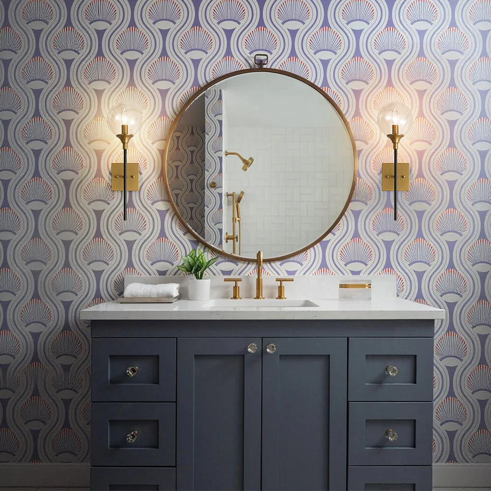 Simple Brass Black 1-Light Glass Globe Vanity Wall Sconce - Image 2