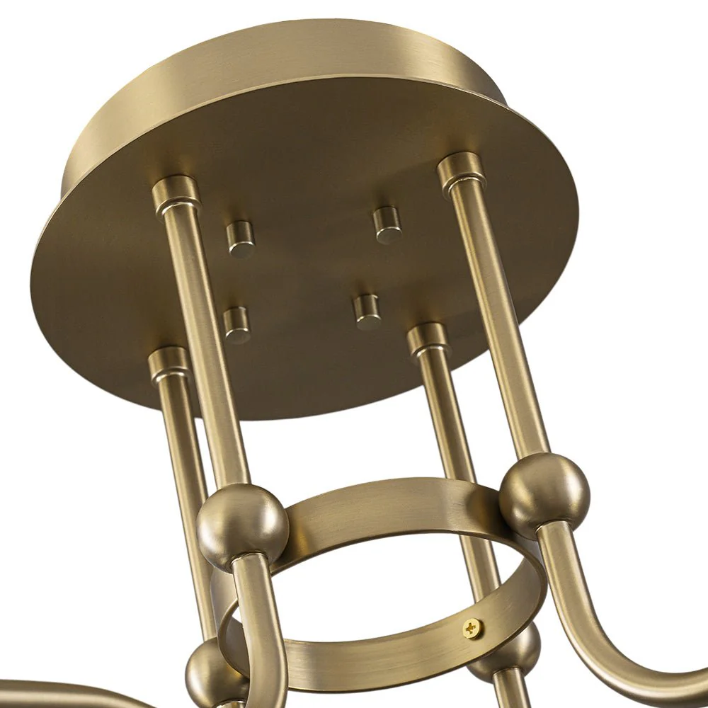 Smoked Glass Bubble Branch Sputnik Semi Flush Chandelier - Image 12