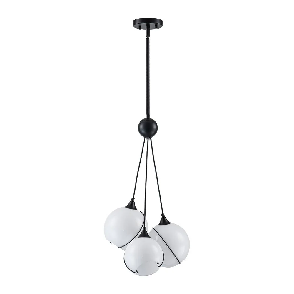 Statement Shine Opal Glass Globe Cluster Chandelier - Image 11