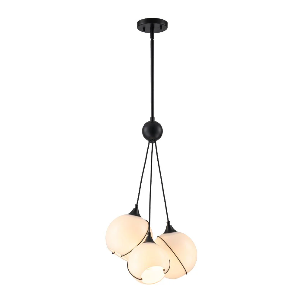 Statement Shine Opal Glass Globe Cluster Chandelier - Image 12