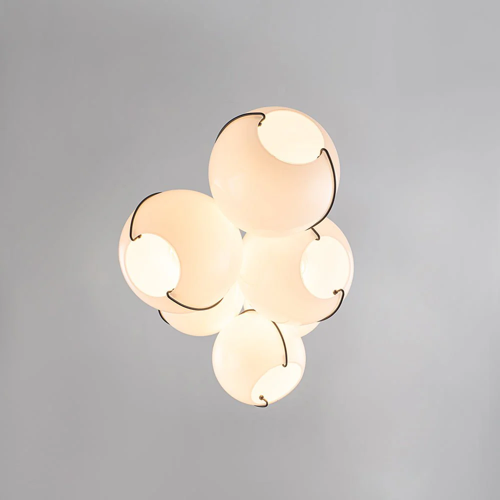 Statement Shine Opal Glass Globe Cluster Chandelier - Image 17