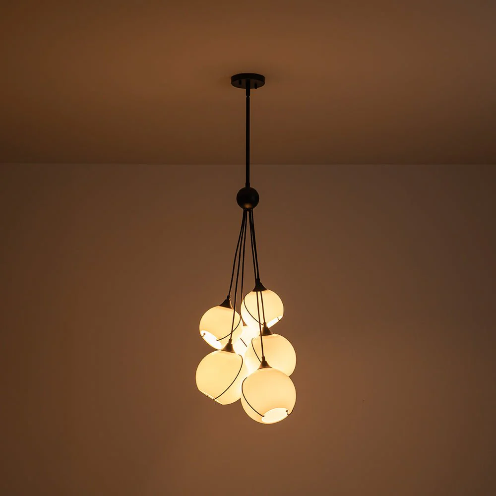 Statement Shine Opal Glass Globe Cluster Chandelier - Image 8