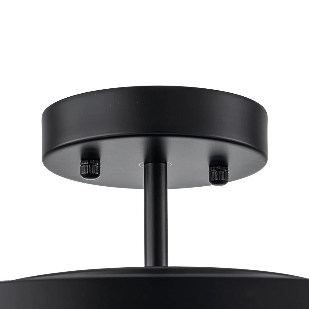 Tiered Hammered Water Glass Round Semi Flush Mount - Image 32