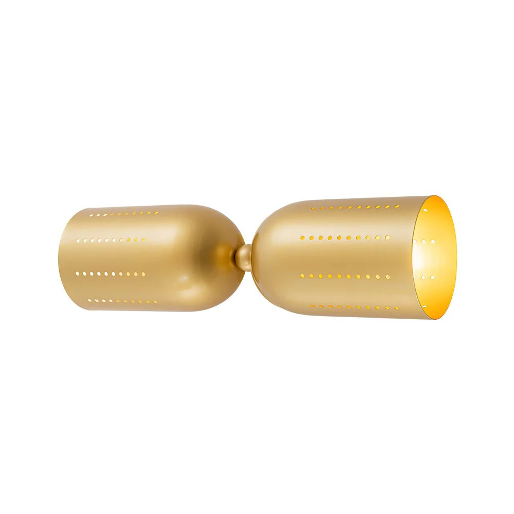 Tulip 2-Light Brass Up Down Hourglass Vanity Wall Sconce - Image 11