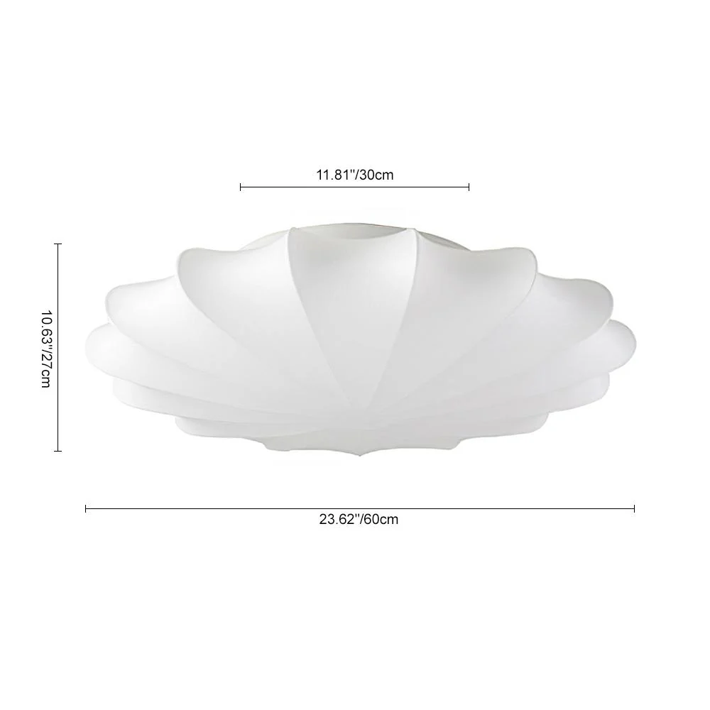 Mid-Century Modern White Flush Mount Light - Image 18