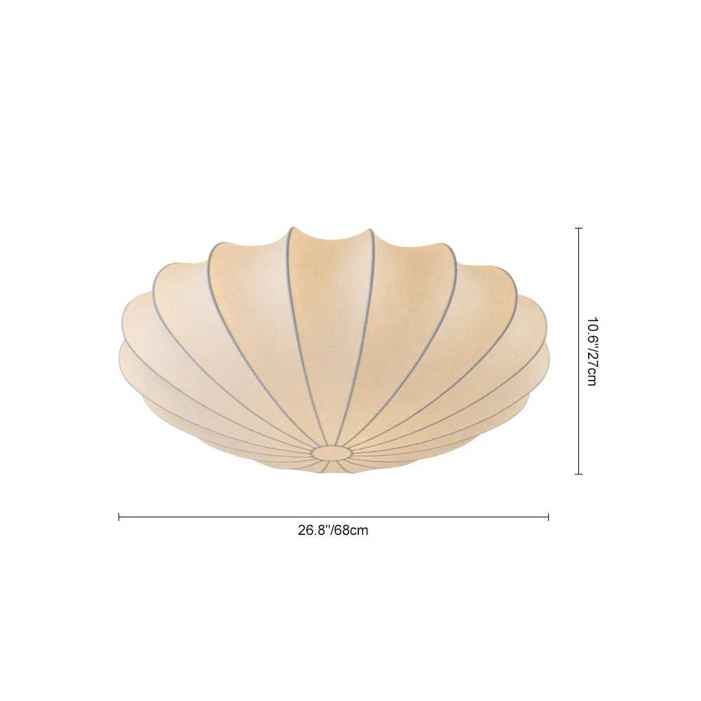 Mid-Century Modern White Flush Mount Light - Image 20
