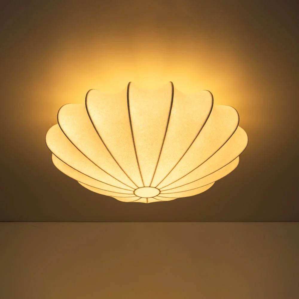 Mid-Century Modern White Flush Mount Light - Image 28