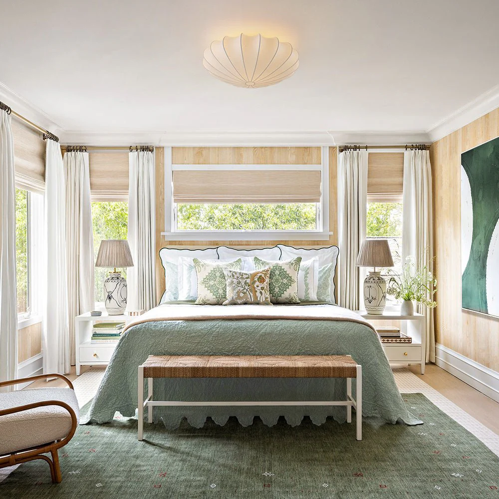 Mid-Century Modern White Flush Mount Light - Image 6