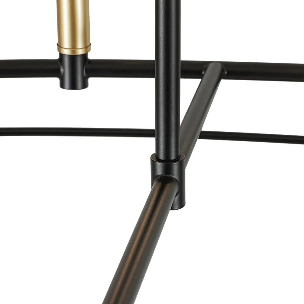 Vintage 12-Light Black Brass Candle Wide Island Chandelier - Image 14