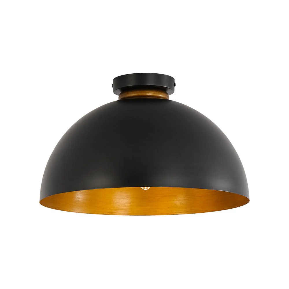 Vintage Farmhouse 1-Light Iron Dome Flush Mount Light - Image 4