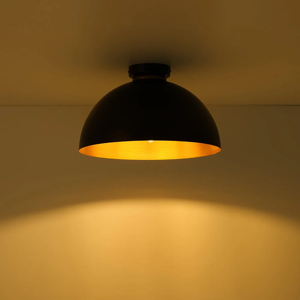 Vintage Farmhouse 1-Light Iron Dome Flush Mount Light - Image 5