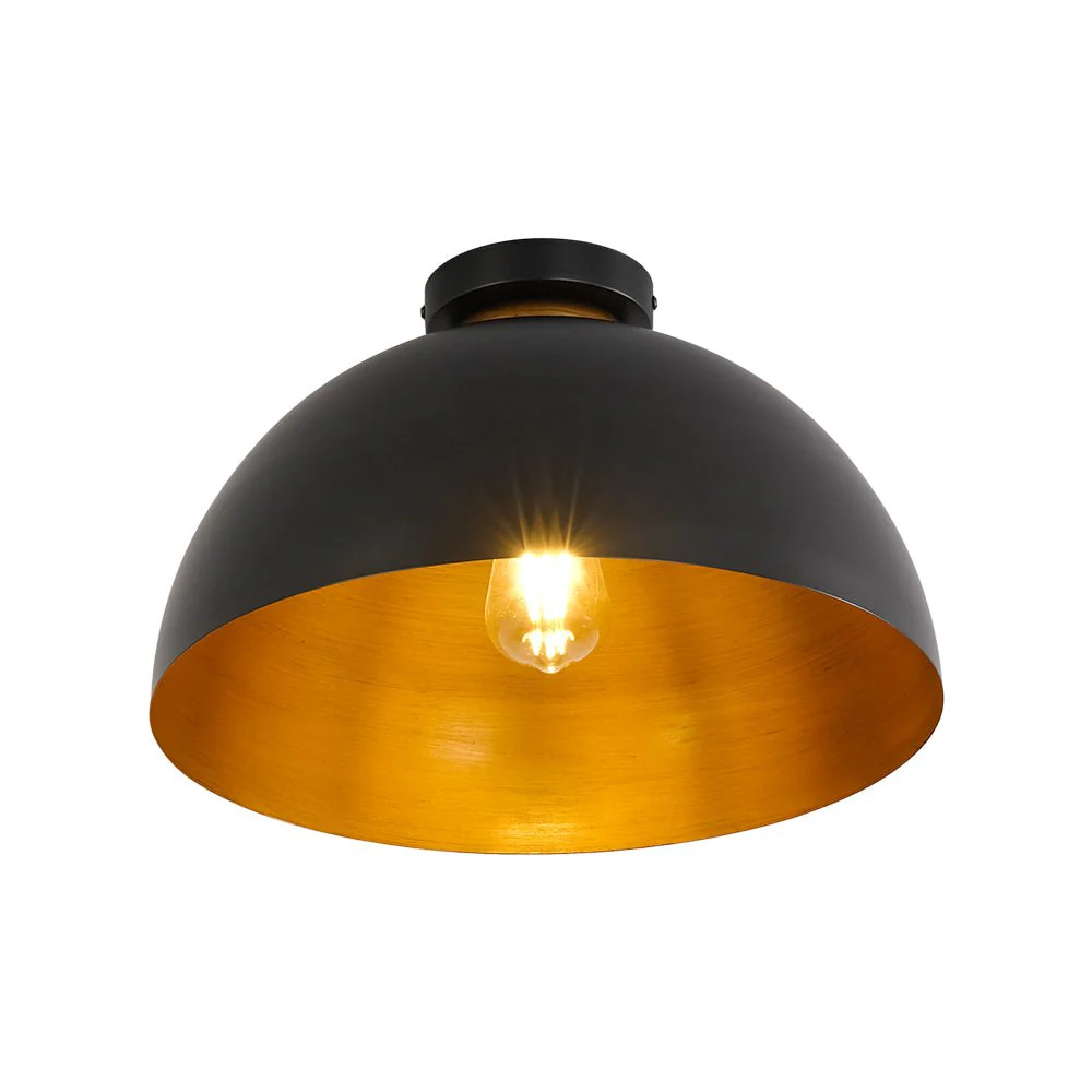 Vintage Farmhouse 1-Light Iron Dome Flush Mount Light - Image 7