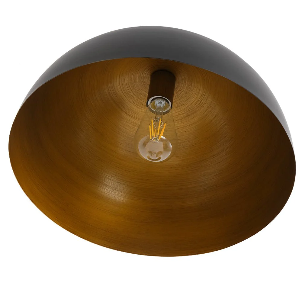 Vintage Farmhouse 1-Light Iron Dome Flush Mount Light - Image 8