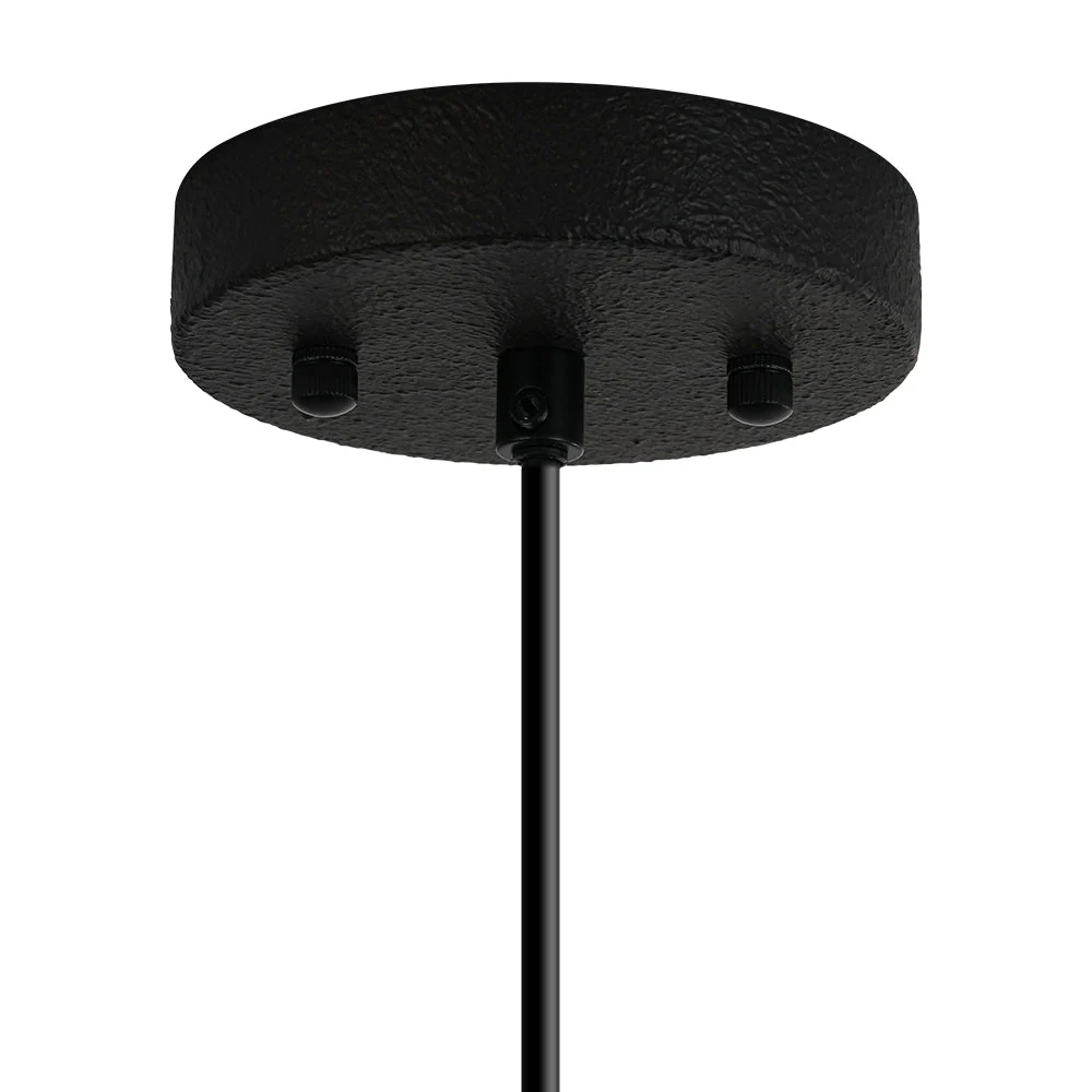 Vintage Luxe Black Gold Hammered Dome Pendant Light - Image 15