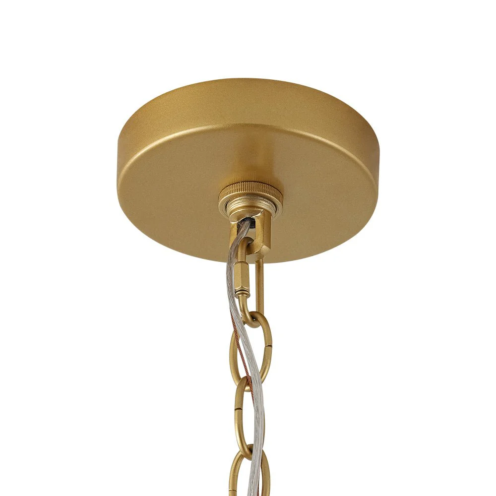 Vintage Luxe Gold Bloom Leaf Branch Oversized Basket Chandelier - Image 16