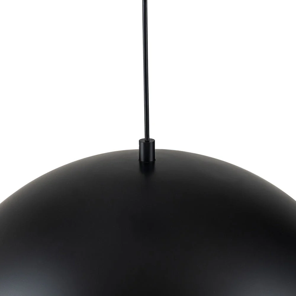 Vintage Luxe Gradient Black Gold Oversized Iron Dome Pendant - Image 14