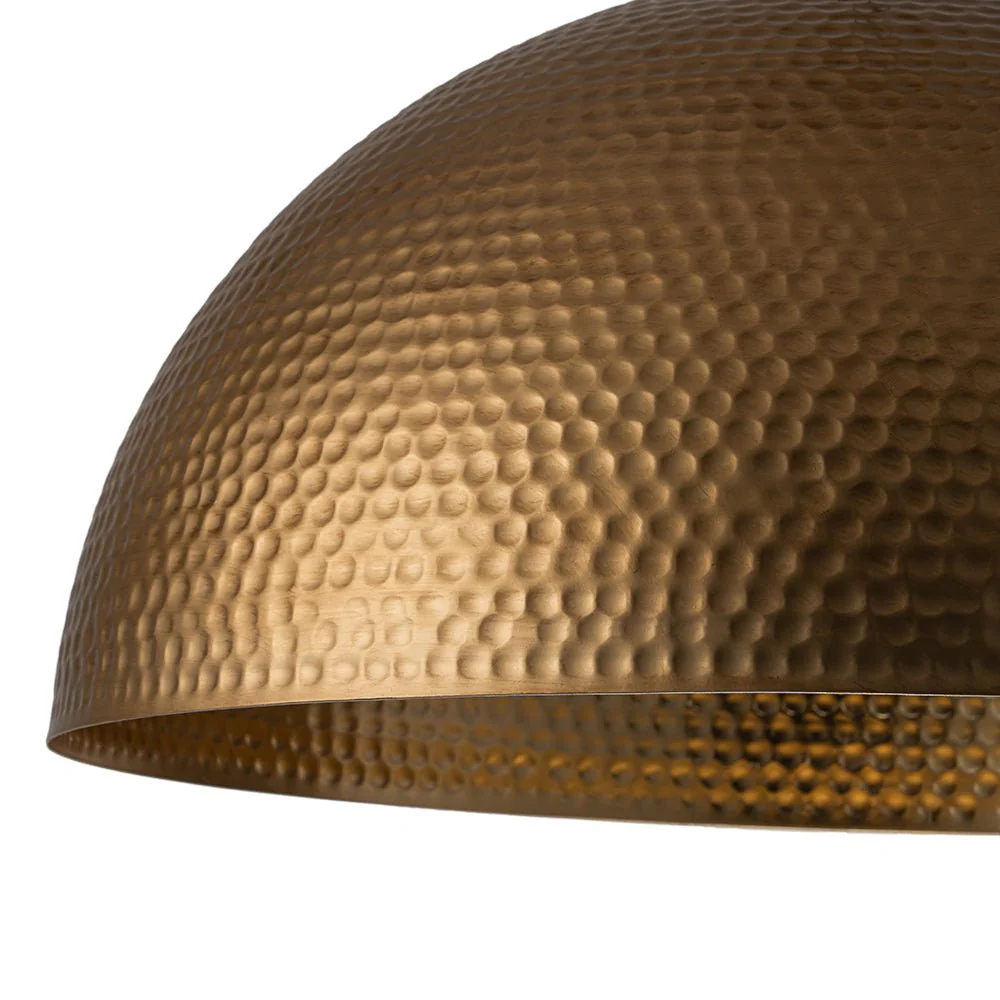 Vintage Luxe Oversized Hammered Dome Pendant Light - Image 18