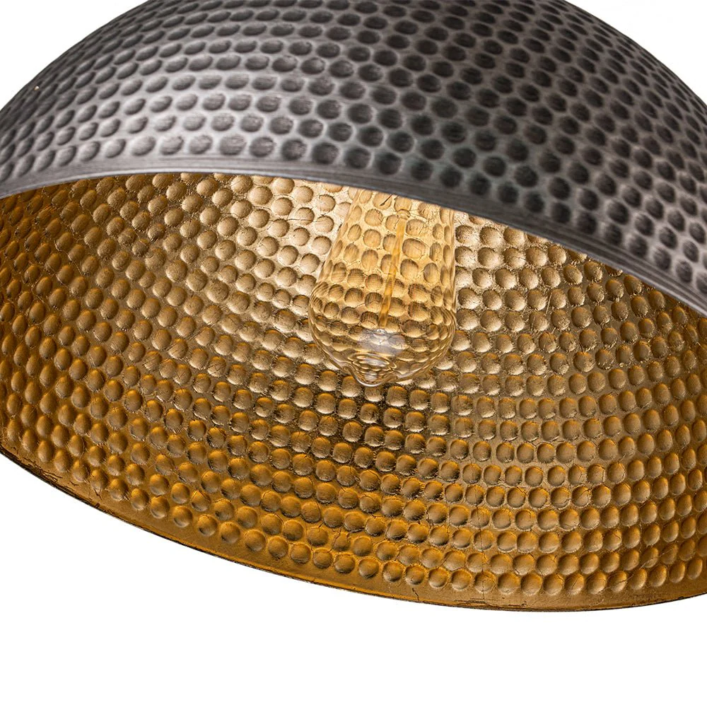 Vintage Luxe Oversized Hammered Dome Pendant Light - Image 20