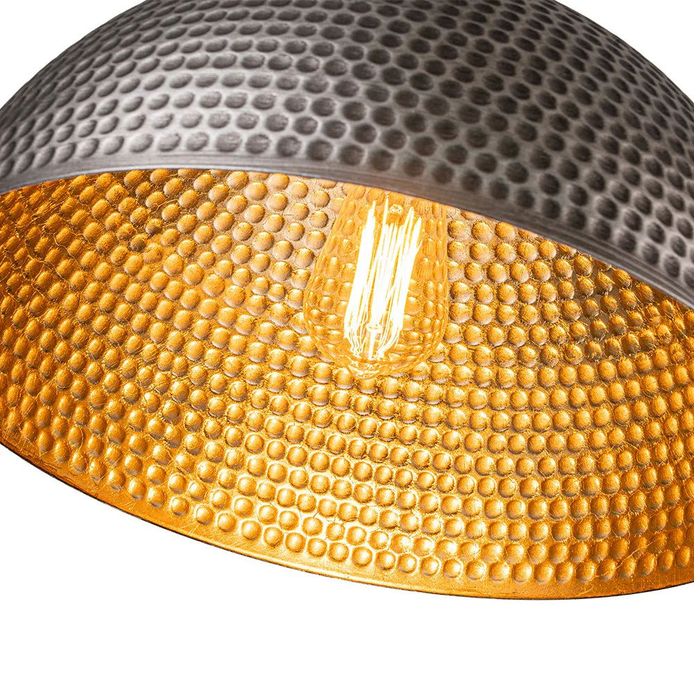 Vintage Luxe Oversized Hammered Dome Pendant Light - Image 21