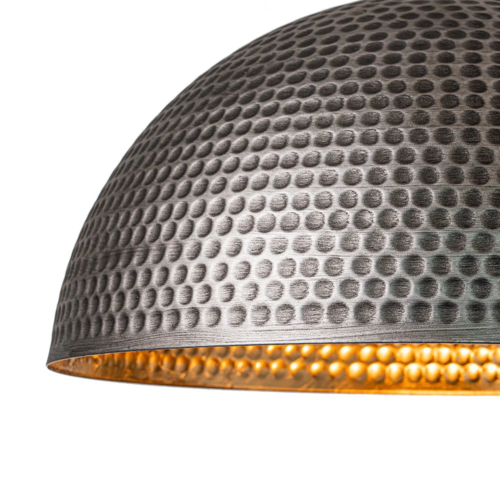Vintage Luxe Oversized Hammered Dome Pendant Light - Image 22