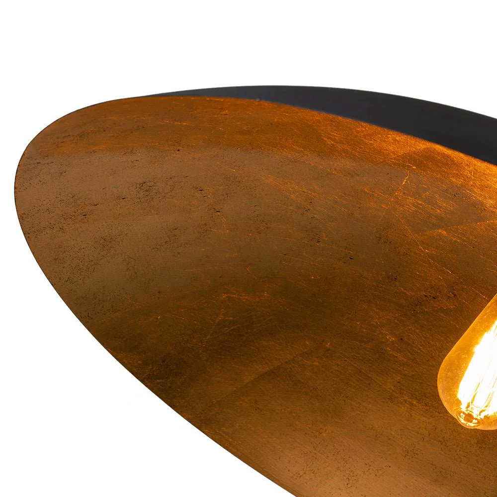 Vintage Oversized Flat Dome Metal Pendant Light - Image 18