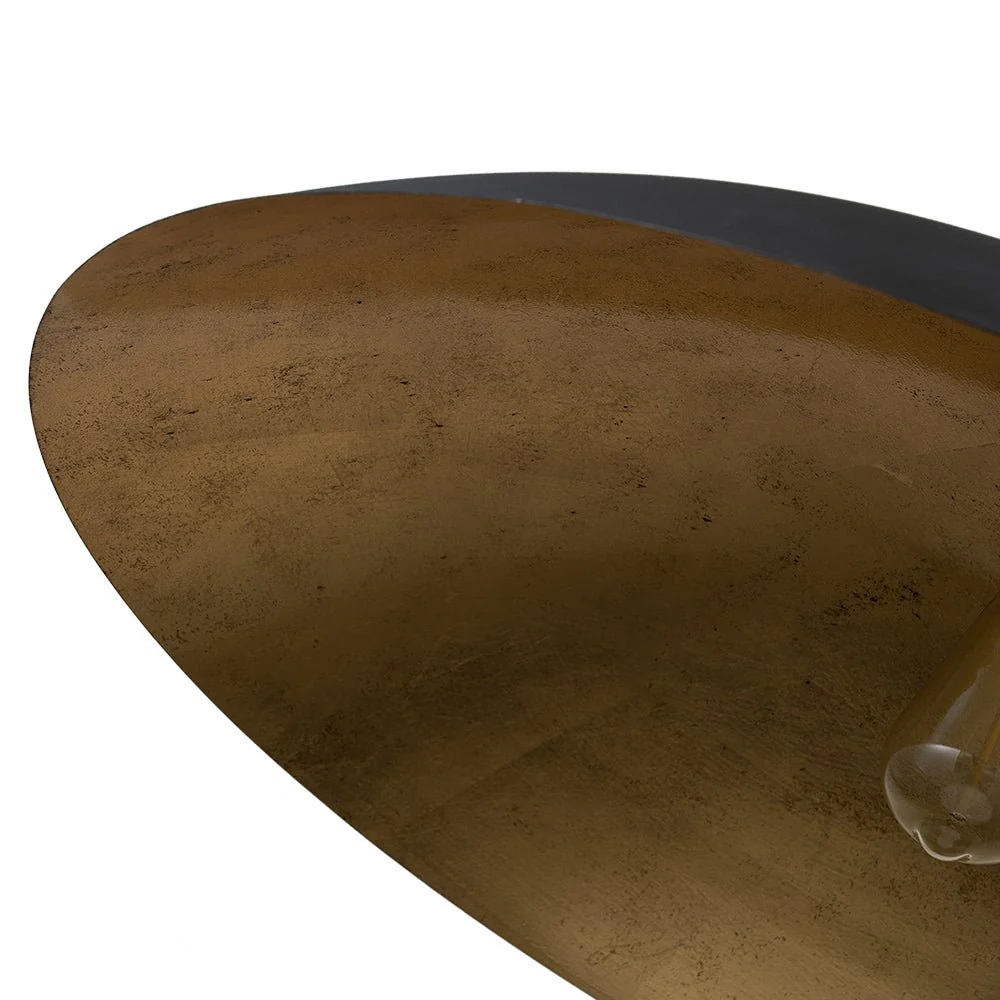 Vintage Oversized Flat Dome Metal Pendant Light - Image 19