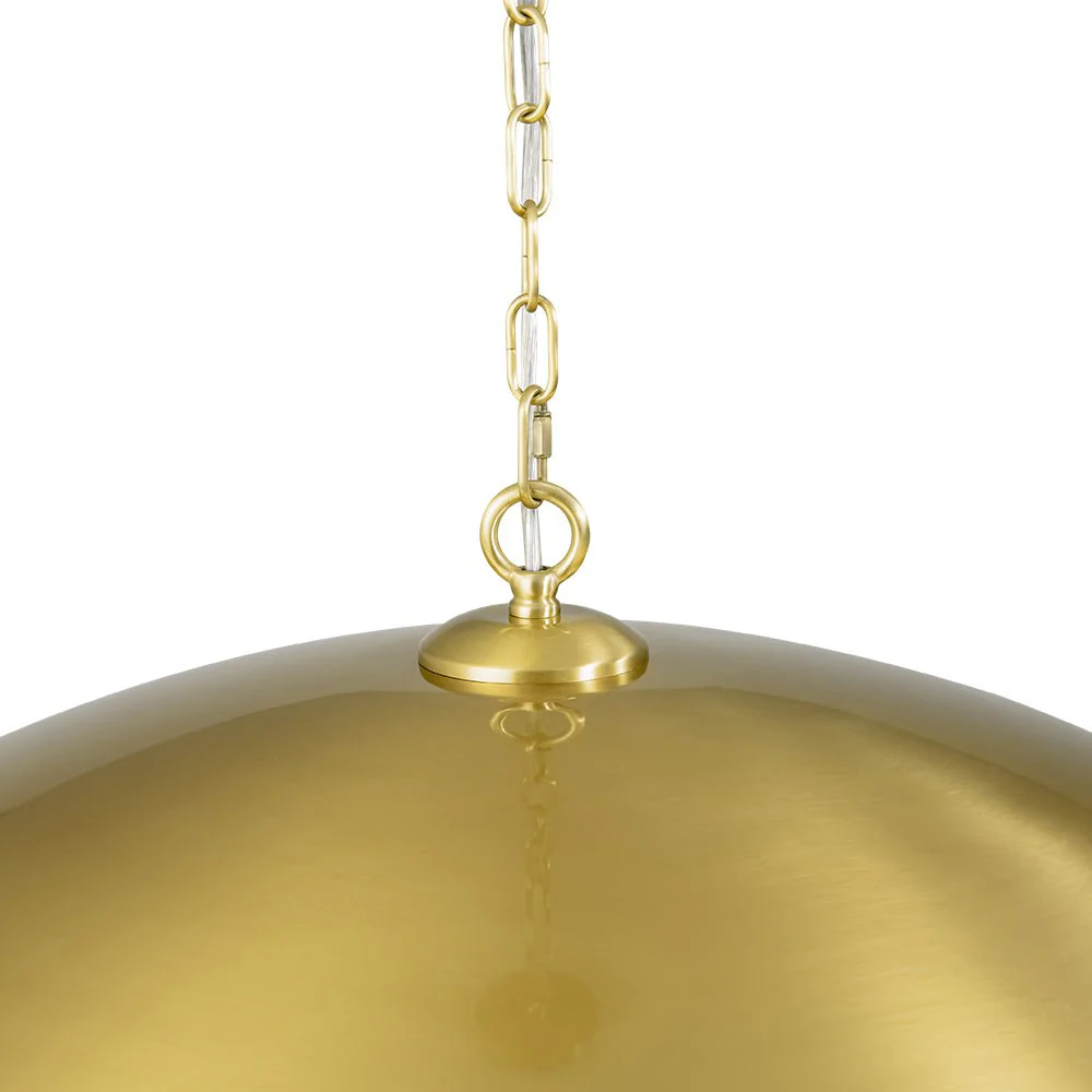 Vintage Oversized Flat Dome Metal Pendant Light - Image 41