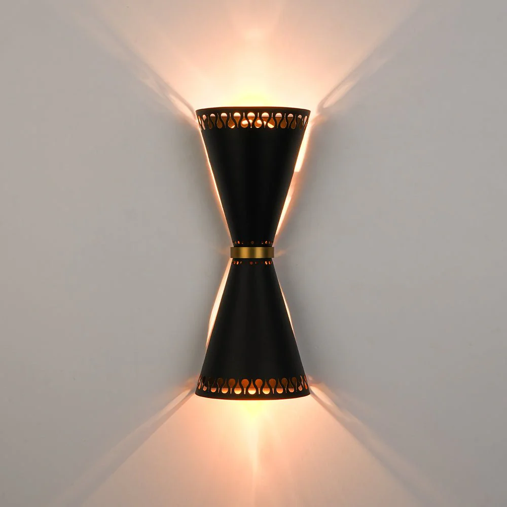 Vintage Up Down Hourglass Flush Mount Wall Light - Image 13