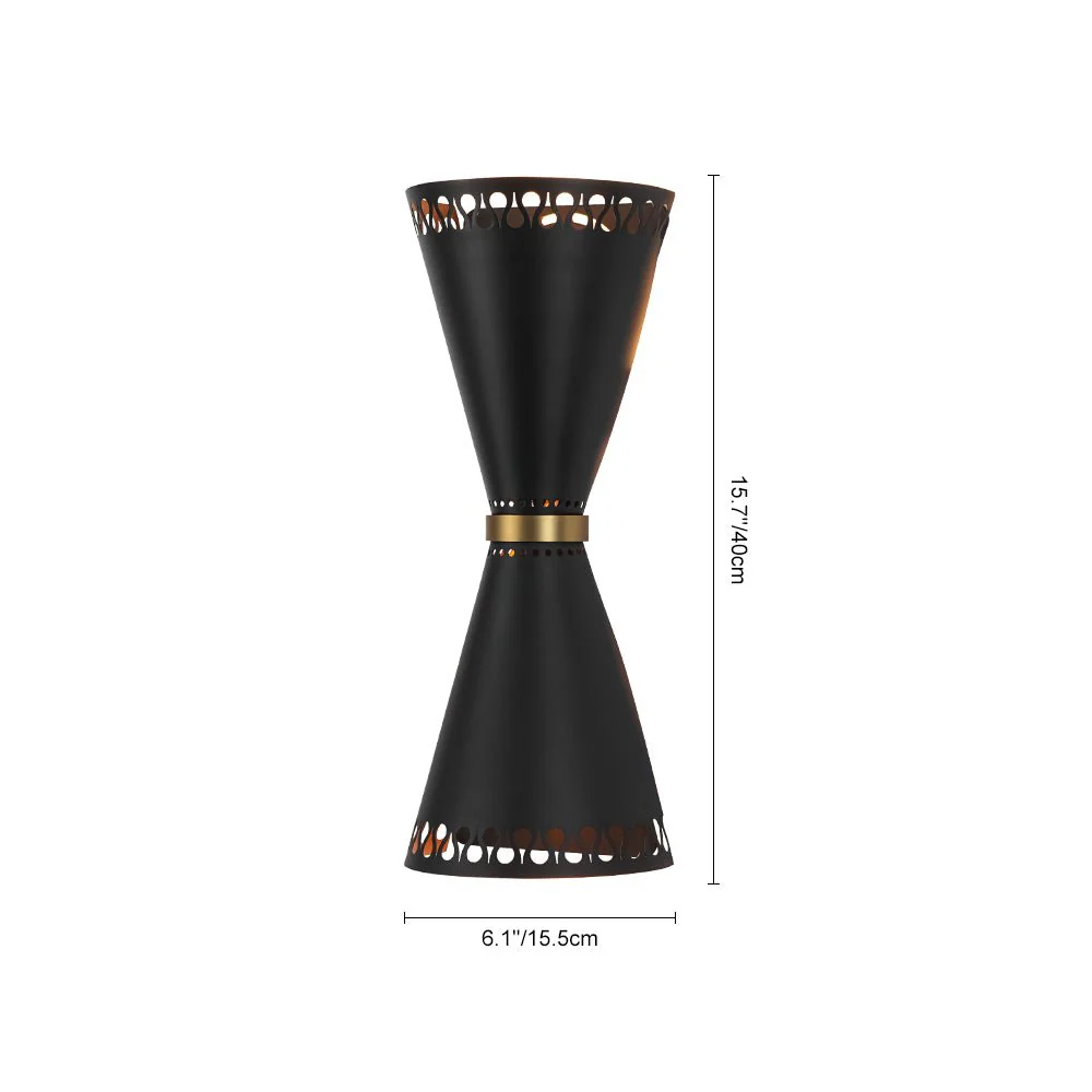 Vintage Up Down Hourglass Flush Mount Wall Light - Image 15