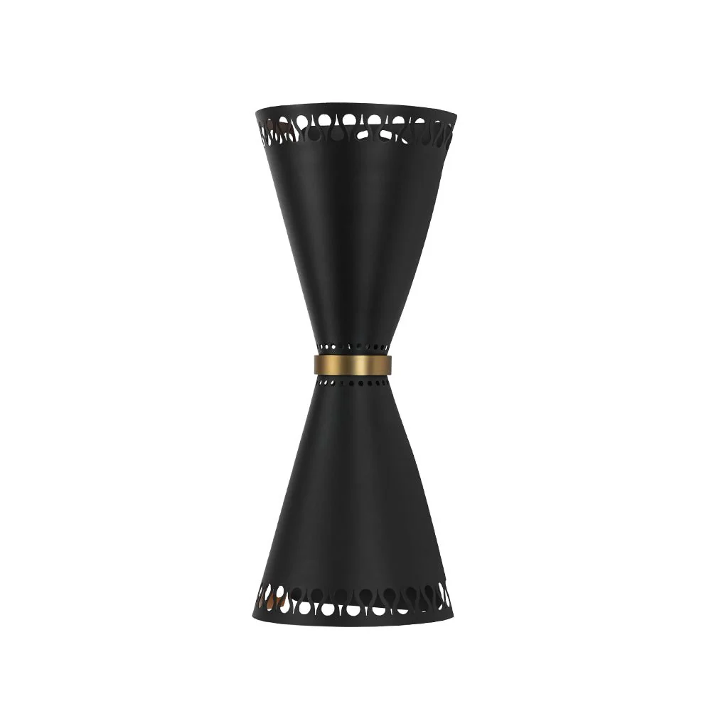 Vintage Up Down Hourglass Flush Mount Wall Light - Image 4