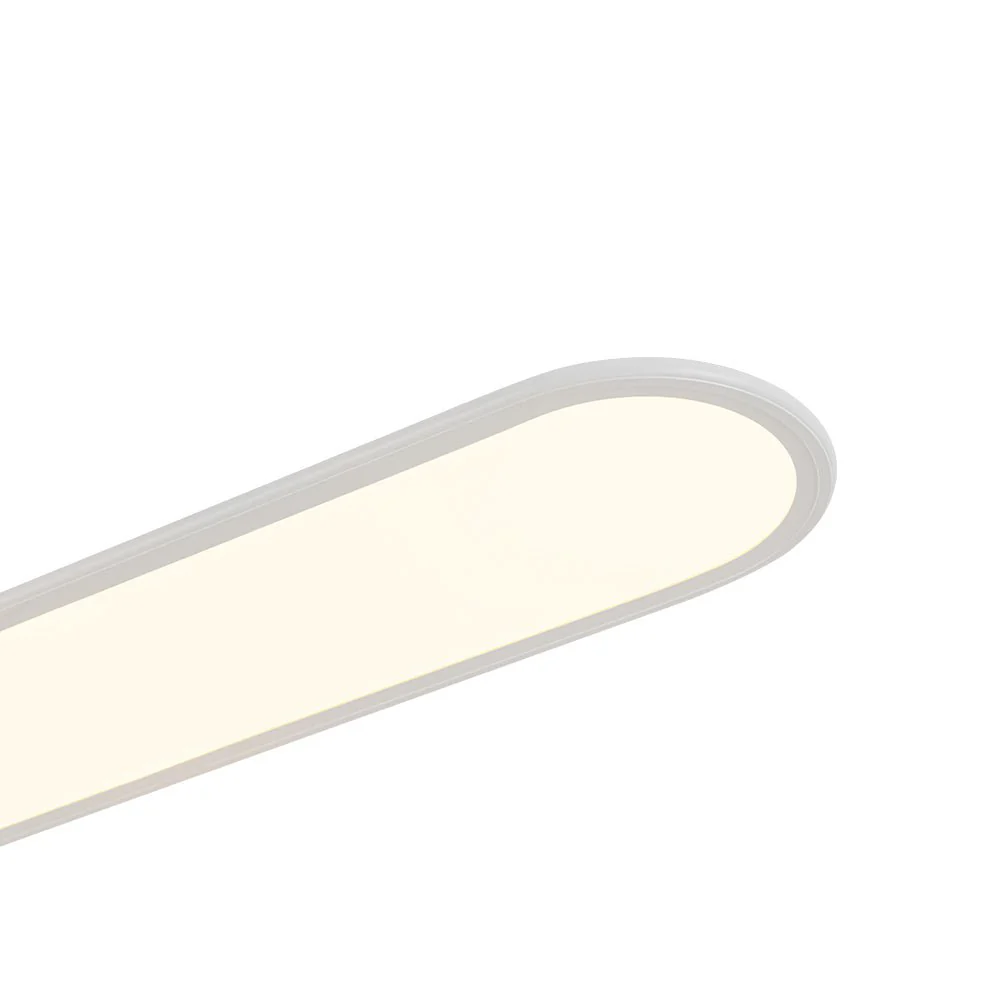 White Long Oval Warm Dimmable LED Semi Flush Mount - Image 14