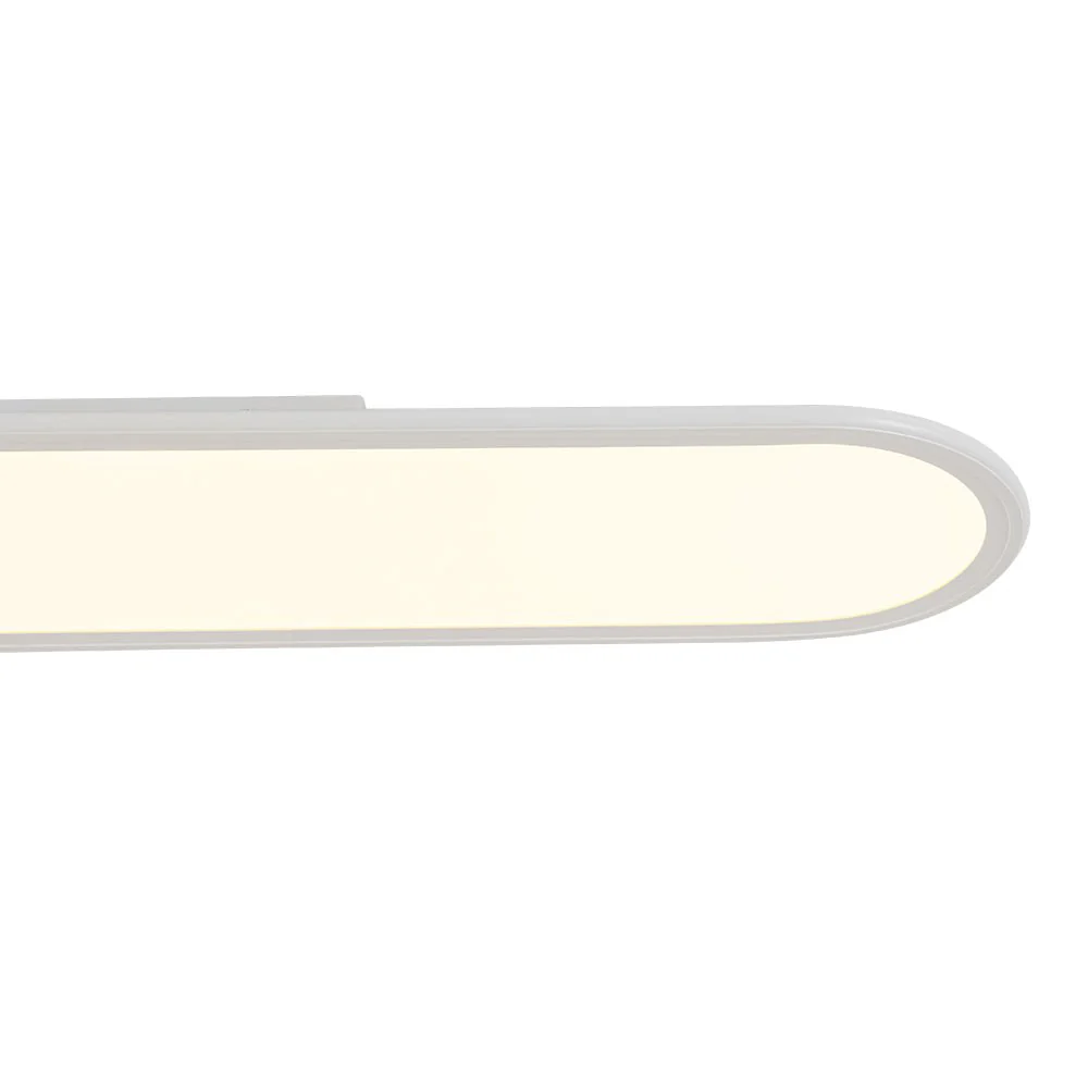 White Long Oval Warm Dimmable LED Semi Flush Mount - Image 15