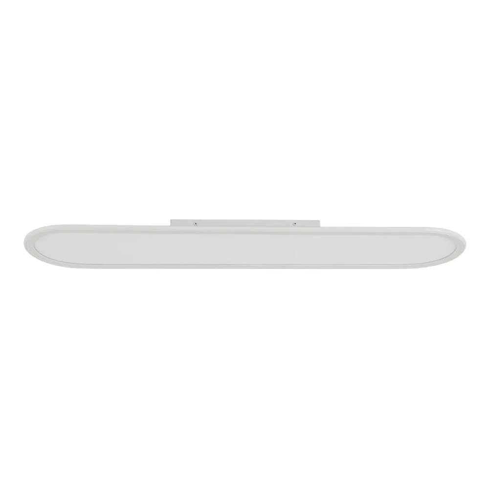 White Long Oval Warm Dimmable LED Semi Flush Mount - Image 4