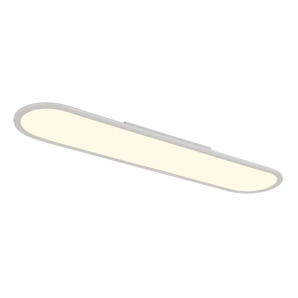 White Long Oval Warm Dimmable LED Semi Flush Mount - Image 7