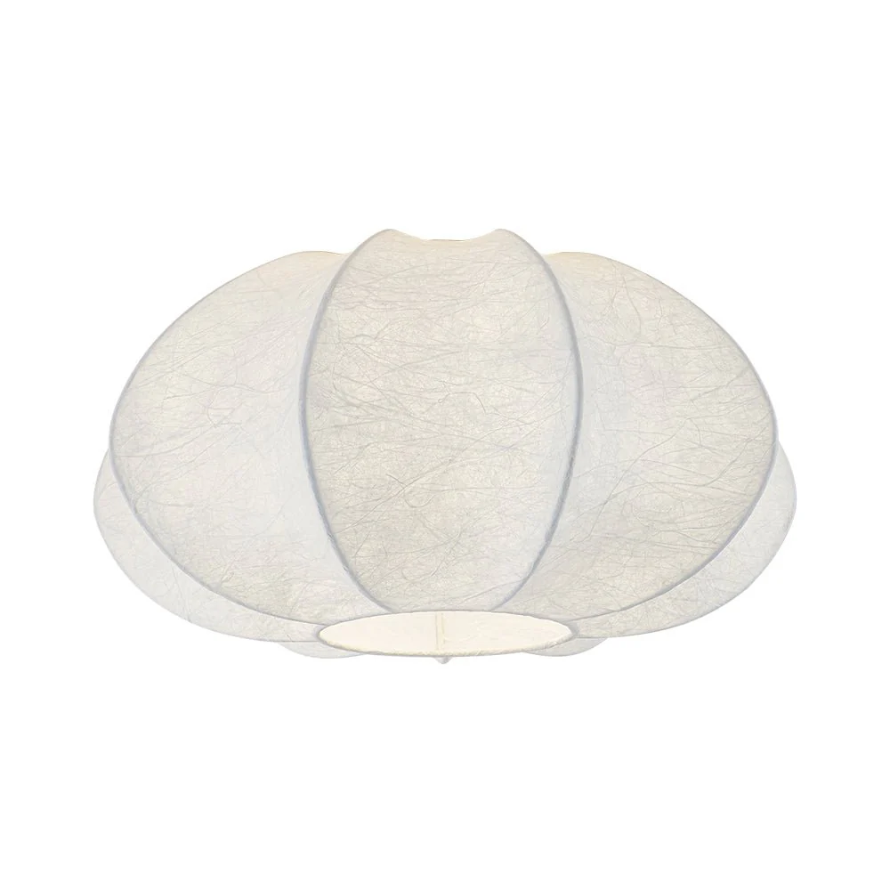 White Silk Scalloped Cage Flush Mount Ceiling Light - Image 10