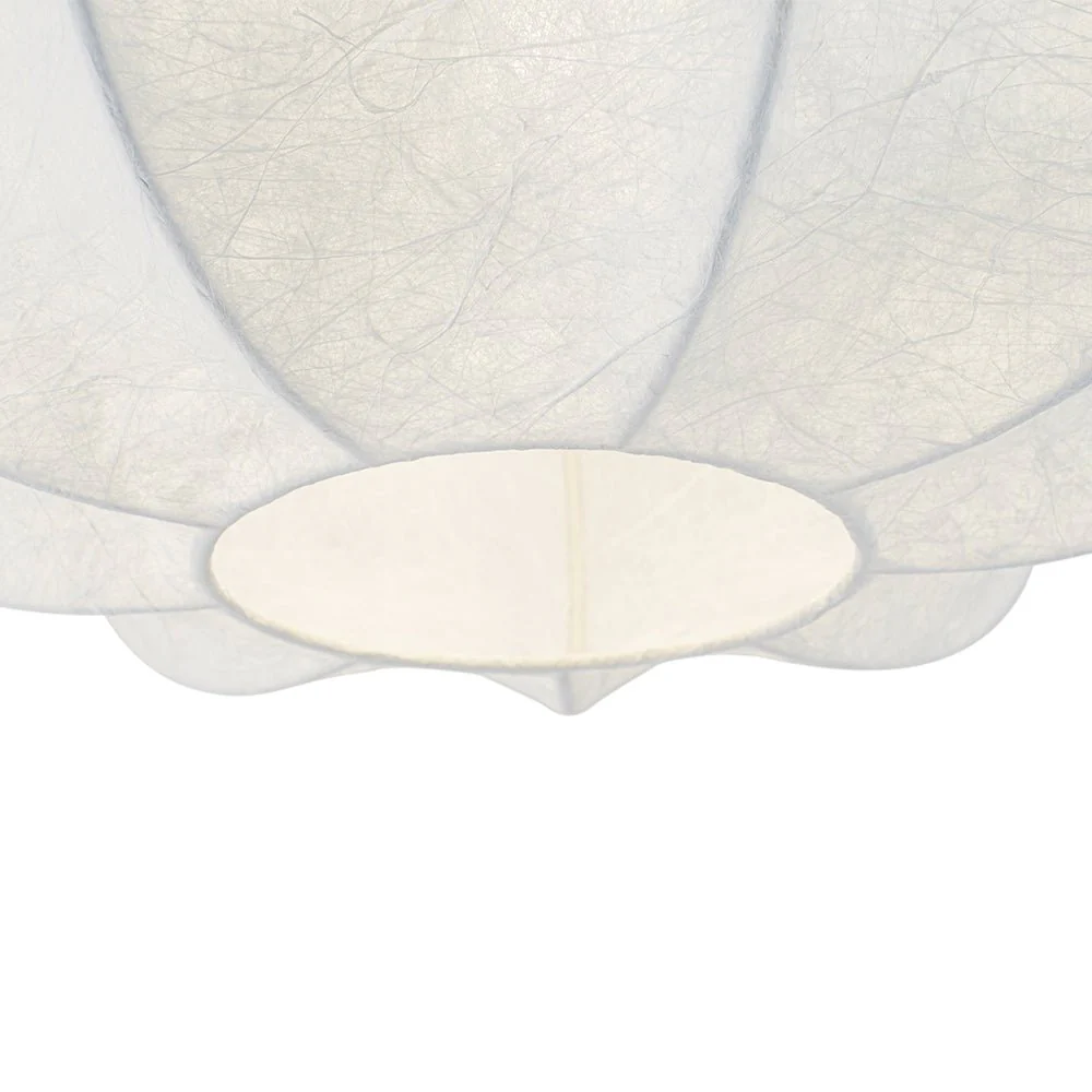White Silk Scalloped Cage Flush Mount Ceiling Light - Image 17