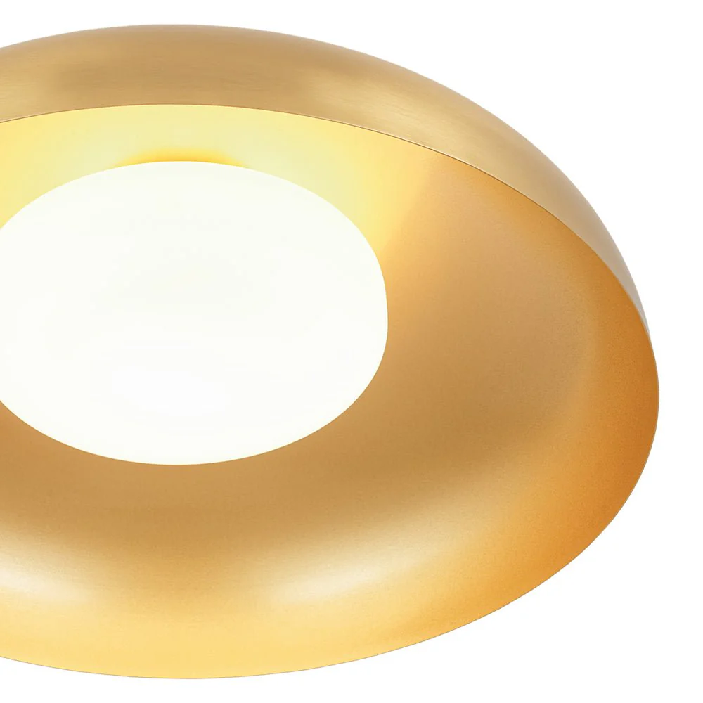 Wide Iron Dome Dimmable LED Semi Flush Ceiling Light - Image 11