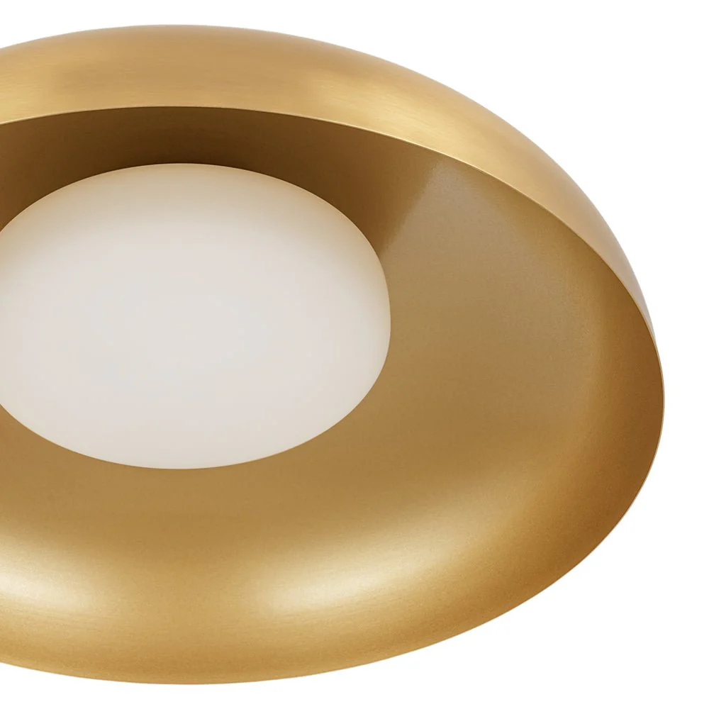 Wide Iron Dome Dimmable LED Semi Flush Ceiling Light - Image 12
